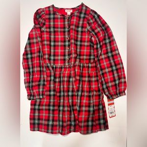Cat & Jack Girls Red Plaid Dress